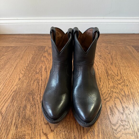 Frye Shoes - Frye Billy Short Western Leather Bootie in Black
